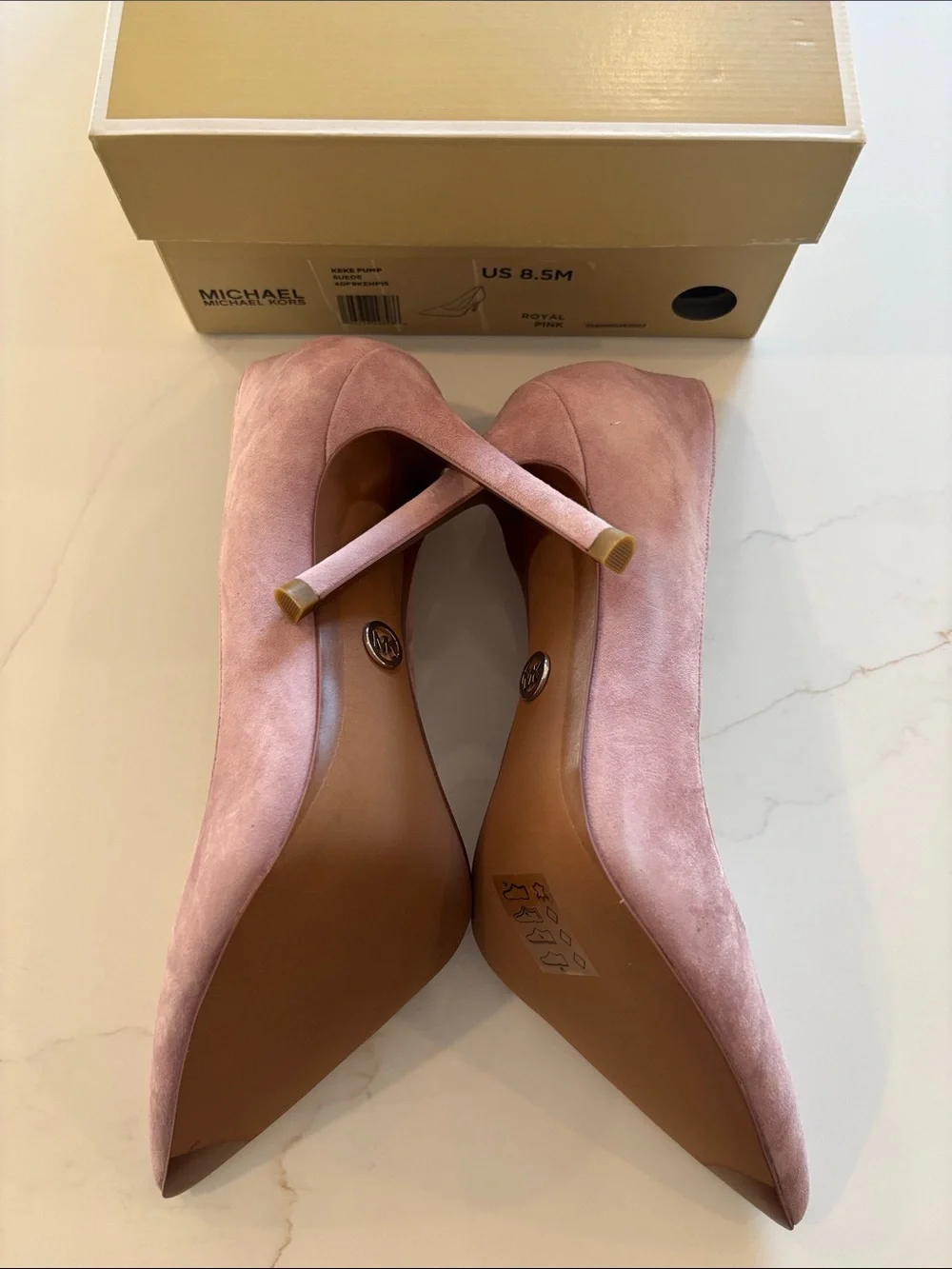 Michael Kors Pink Suede Pointed Toe Stiletto Heels